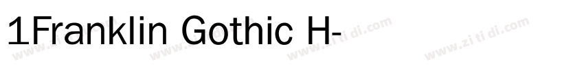 1Franklin Gothic H字体转换